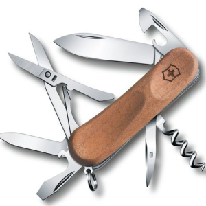 63. Victorinox EvoWood 14. 12 functies zakmes, lock, hout