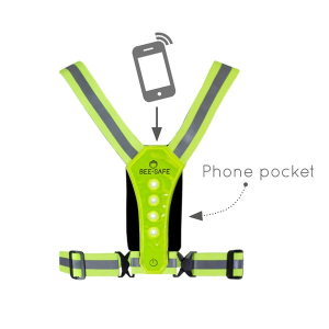 Bee-safe Led Harness USB Phone Pocket Led Vest