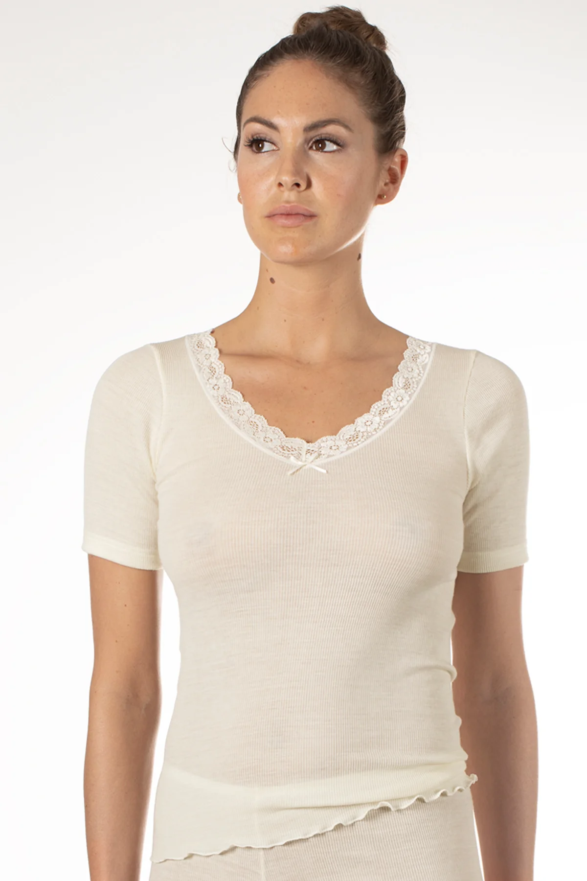 Nina von C Shirt met korte mouw, WOOL SILK_ 29 460 846 - Afbeelding 3