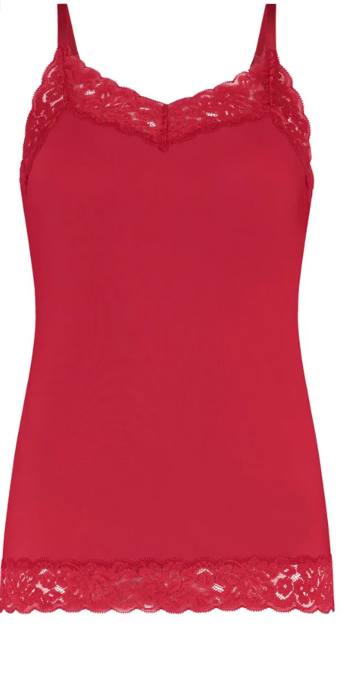31912 Ten Cate Secrets spaghetti hemdje kant rood