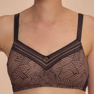 Amoena Brooke Beha Zonder Beugel – Black/Café