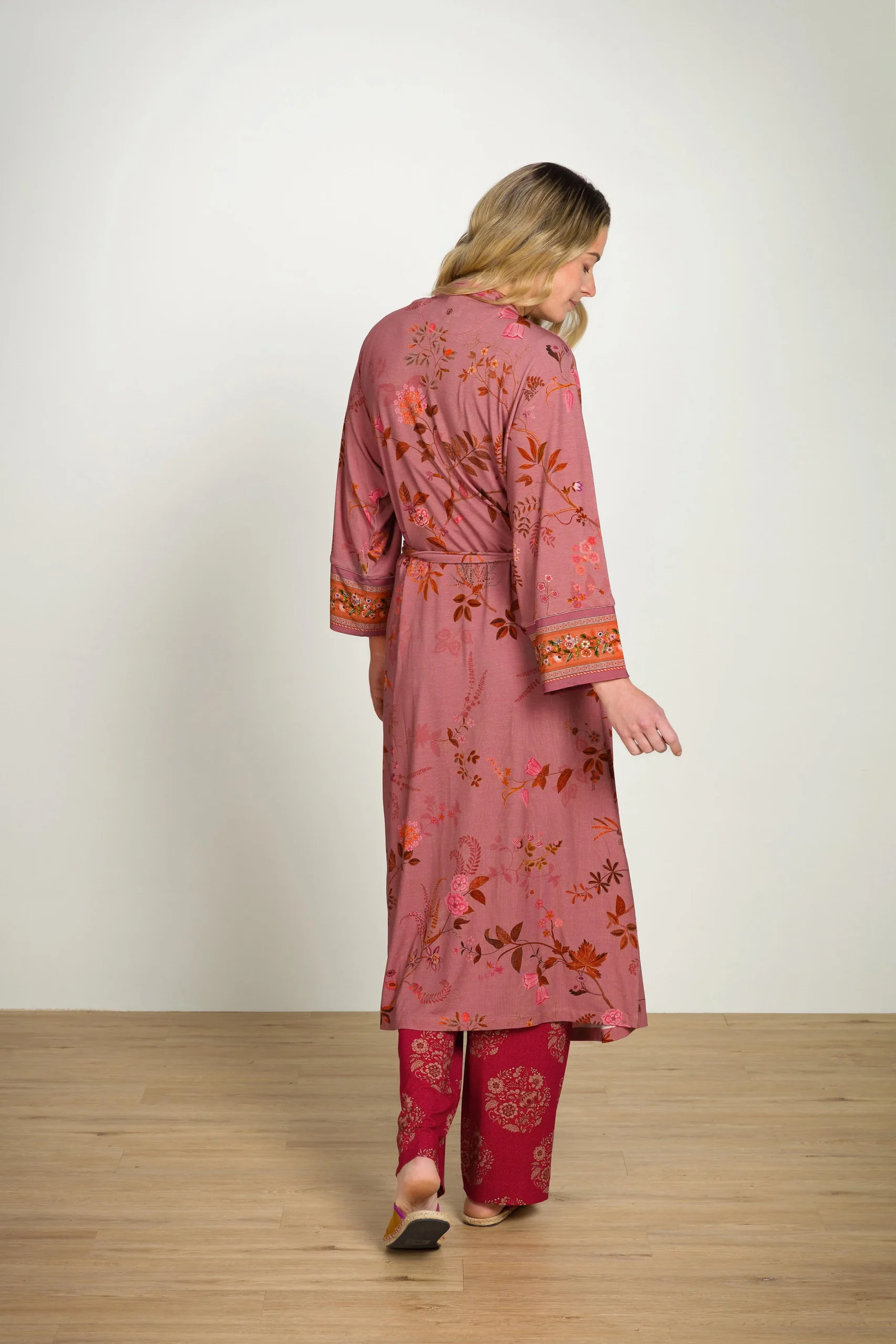 Pip Studio Noa Kimono – Bodhi Flower Donkerroze - Afbeelding 7