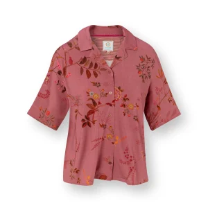 Pip Studio Flora Top & Belin Lange Broek – Bodhi Flower Donkerroze