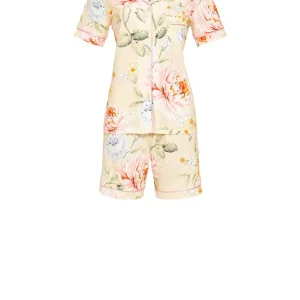 Ringella Dames-Shortama met doorlopende knoopsluiting-multicolor-5211343