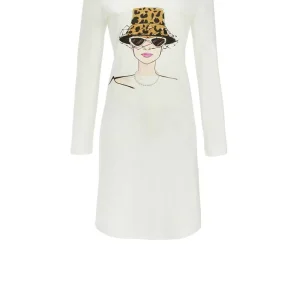 Ringella Dames - Nachthemd met print - champagner 5511001