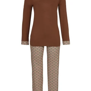Ringella Dames - Pyjama met boothals - kastanie
