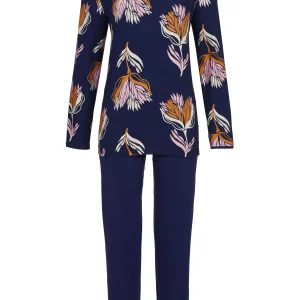 Ringella Dames - Pyjama met abstract dessin - marine
