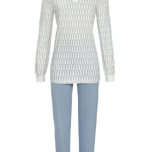 Ringella Dames - Pyjama met gebreide boorden - champagner