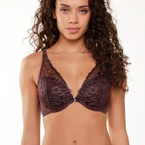 LingaDore Triangel BH Voorgevormd Dark pepper Jacquard 7502TB