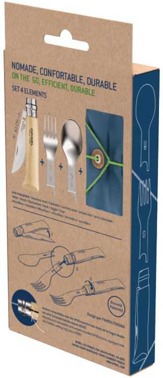 Opinel Picnic Plus outdoor bestekset 4-delig - Afbeelding 5