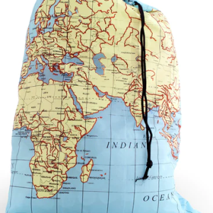Kikkerland World Map Laundry Bag waszak