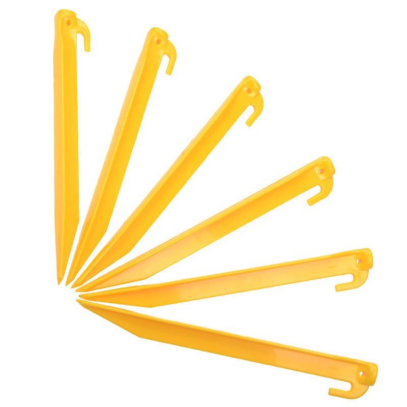 Highlander plastic angle peg 6 stuks tentharingen - Afbeelding 2