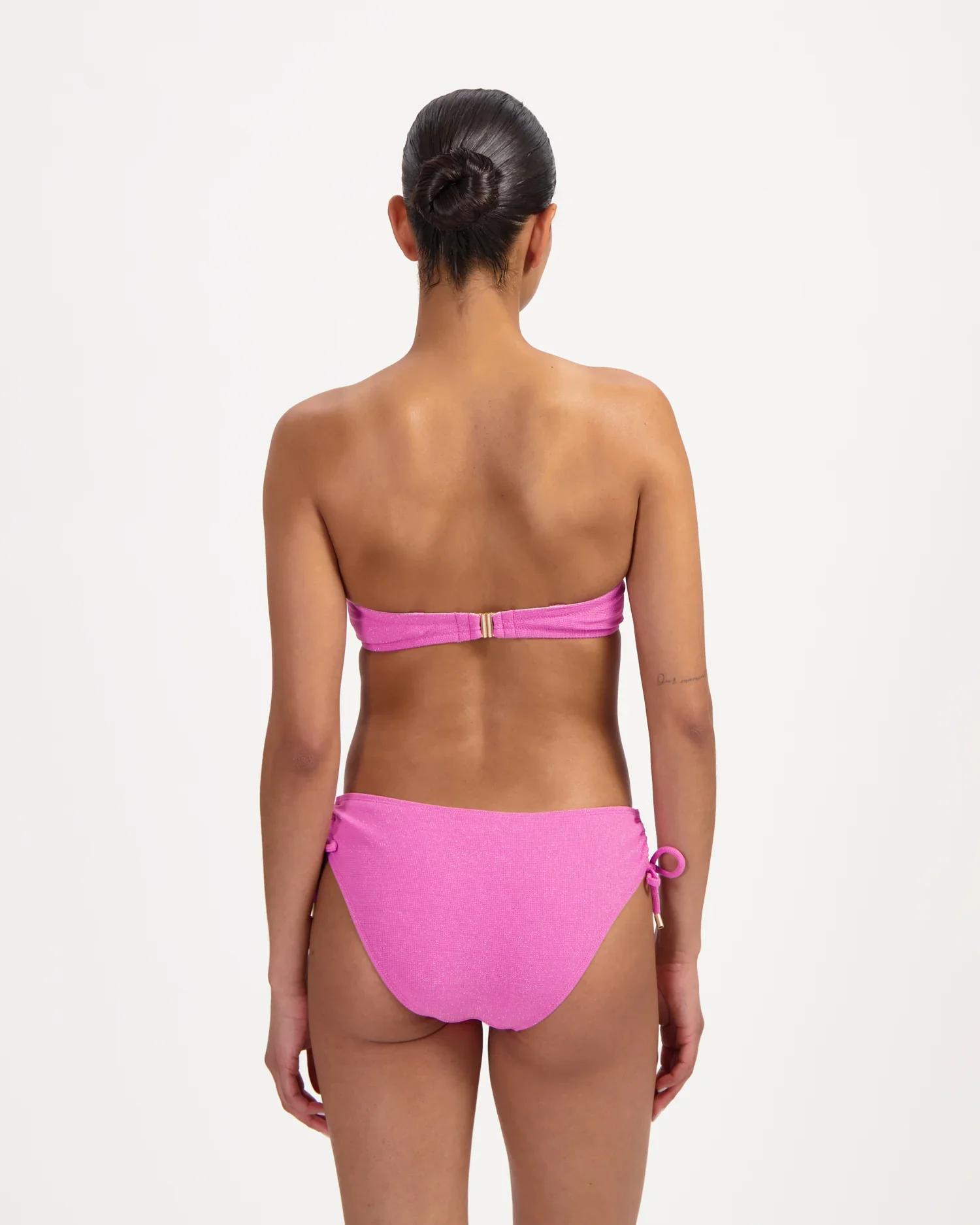 Beachlife - Multifunctionele bikinitop met beugel – roze glitter (structuur/glitterstof) - Afbeelding 4