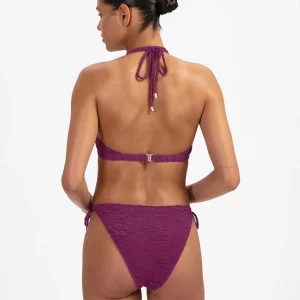 Beachlife-106A - Bright Plum halter bikinitop met beugel