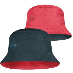 Buff Travel Bucket Hat Collage Red-Black zonnehoed