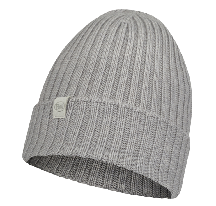 Buff Knitted Hat Norval Light Grey