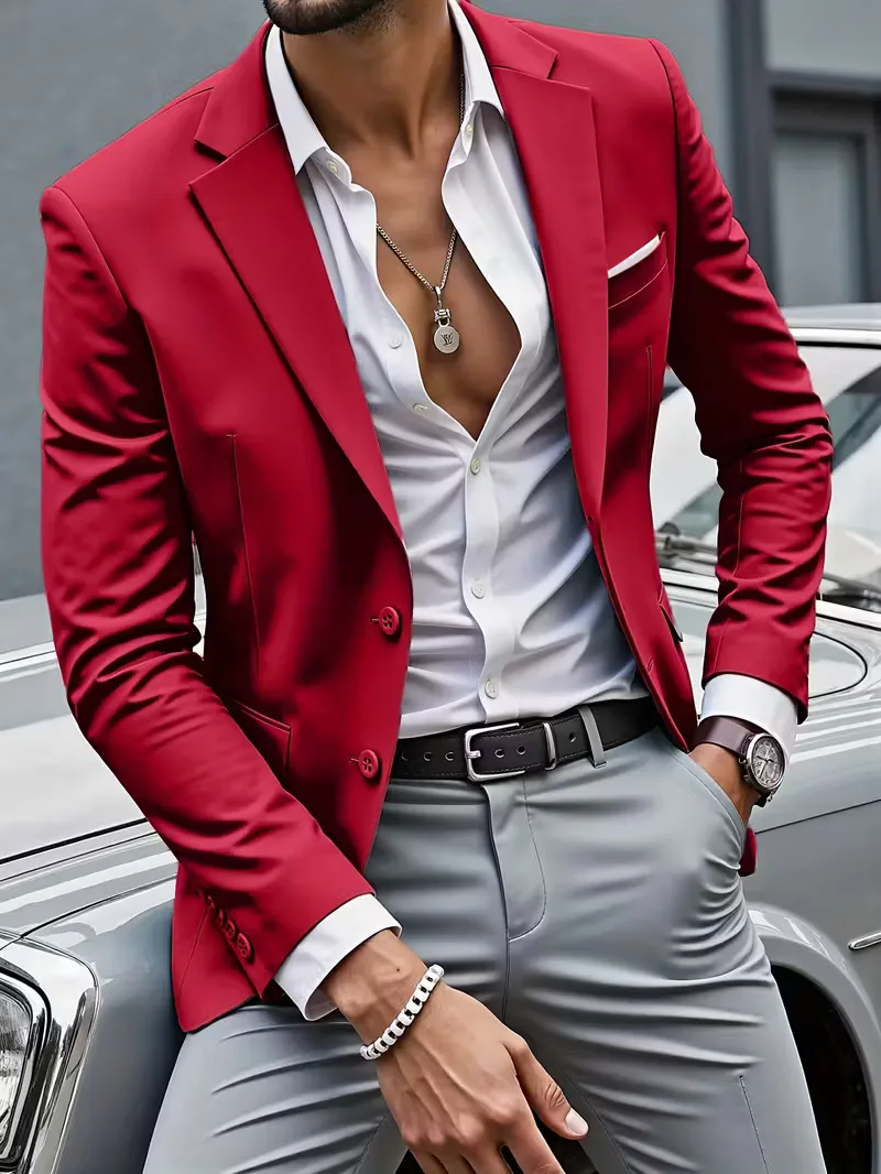 Casual blazer met dubbele knoopsluiting - Afbeelding 9