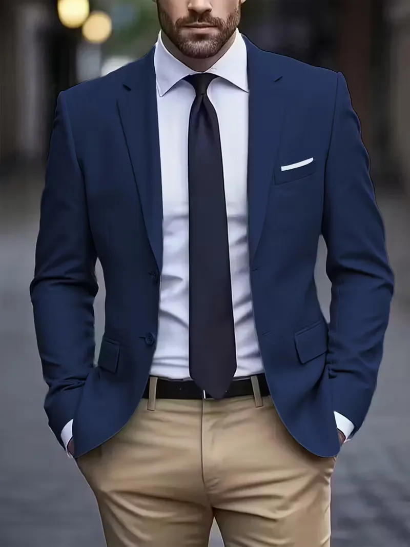 Casual blazer met dubbele knoopsluiting - Afbeelding 7