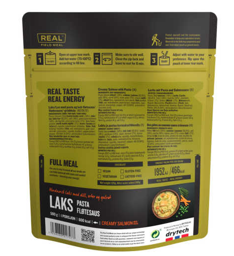 Real Turmat RT Creamy Salmon with Pasta veldmaaltijd - Afbeelding 4