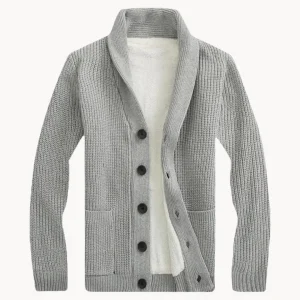 Hugo | Fleece cardigan met schouderkraag en voorzakken