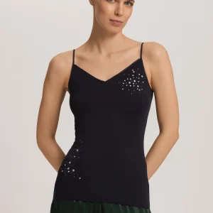 HANRO Cotton Seamless Spaghetti Top | Limited Edition met Swarovski®-Kristallen