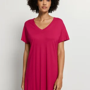 Hanro Sleep & Lounge Nightdress – Light Sangria - 074855