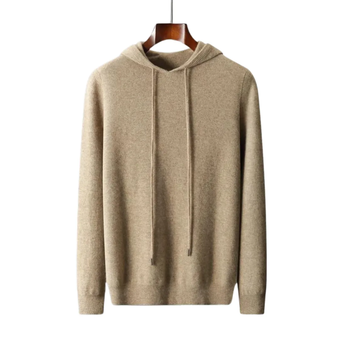 Hoodie van 100% cashmere met capuchon en trekkoord - Afbeelding 3