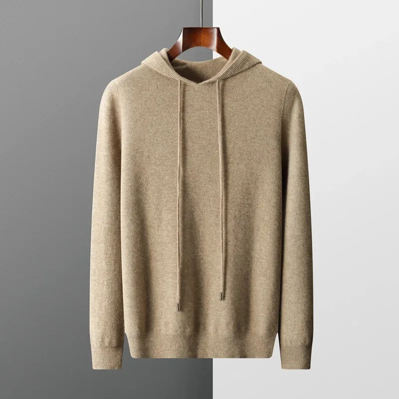 Hoodie van 100% cashmere met capuchon en trekkoord - Afbeelding 2
