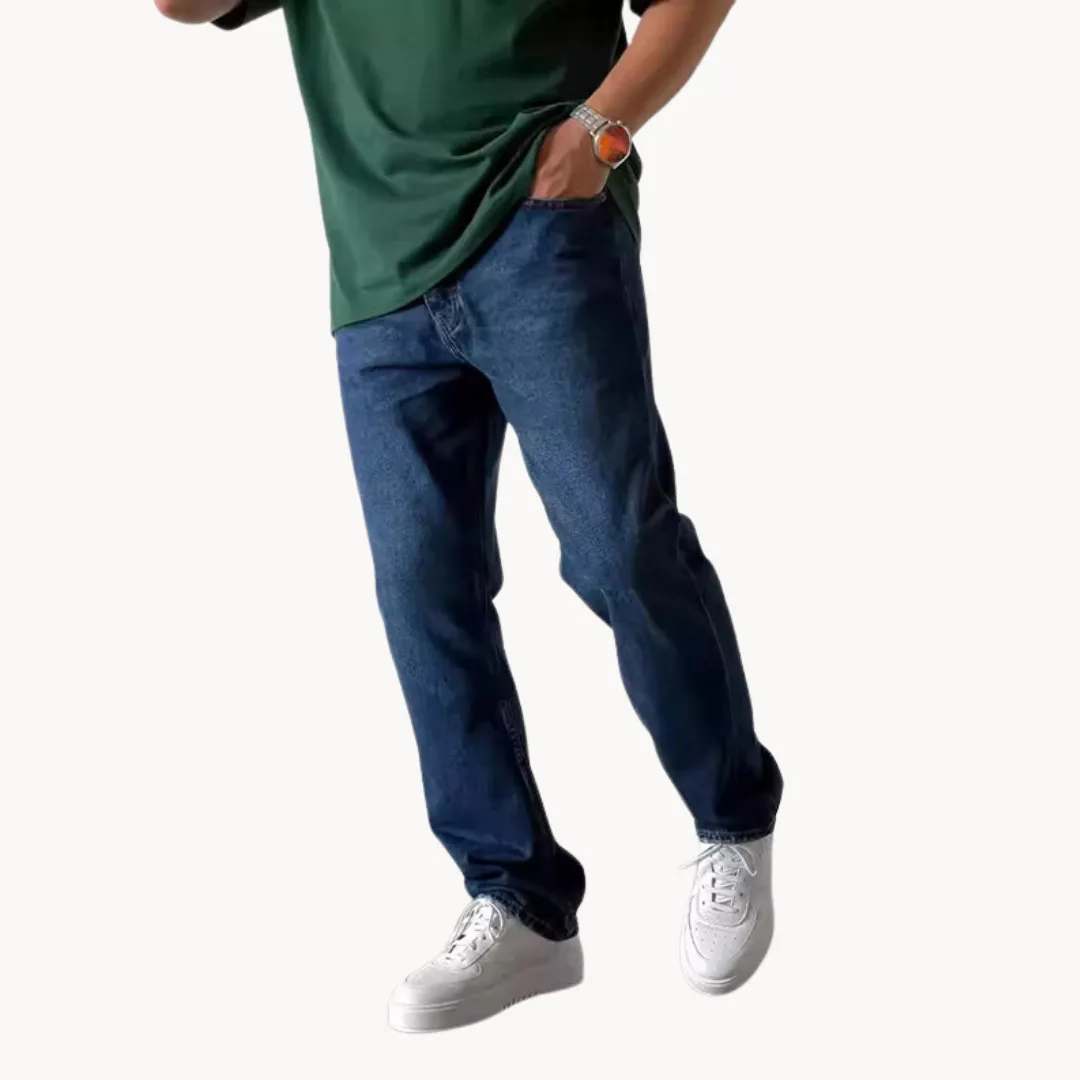 Casual heren jeans met lichte wassing - Afbeelding 2