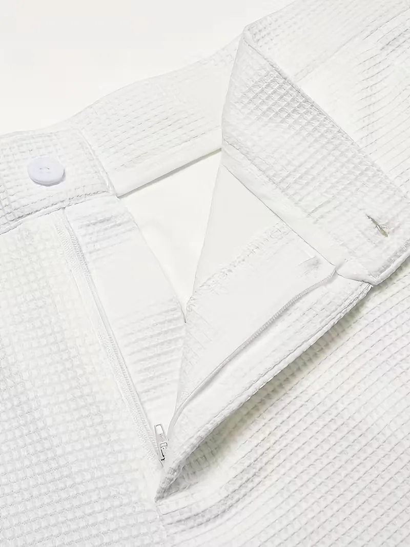 Lichte stof broek met rechte pijpen en zijzakken - Afbeelding 6