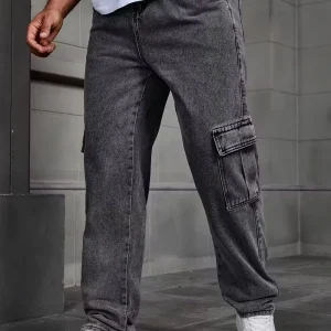 Loose fit broek heren met cargo zakken