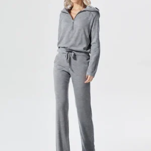 Loungewear met capuchon en rits