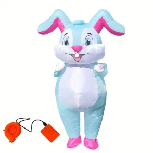 Opblaasbaar konijnenkostuum met luchtpomp voor carnaval