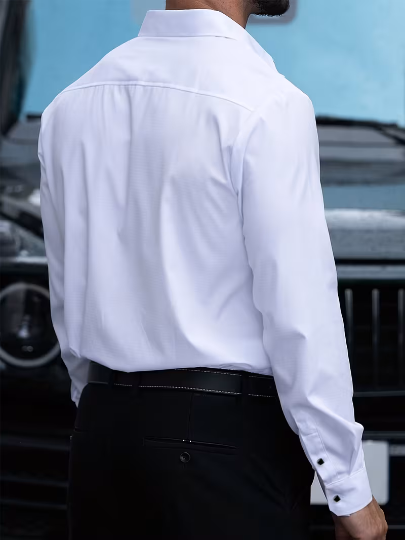 Overhemd met geometrisch patroon en slim fit - Afbeelding 3