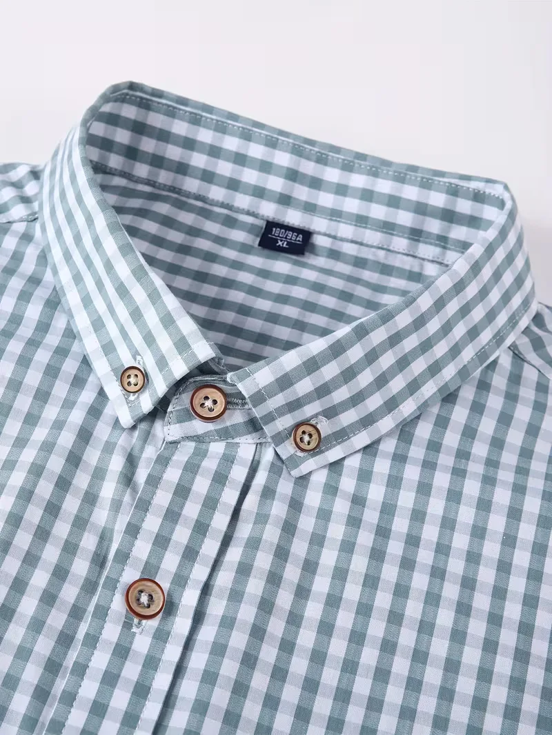 Overhemd met geruit patroon en borstzak - Afbeelding 4