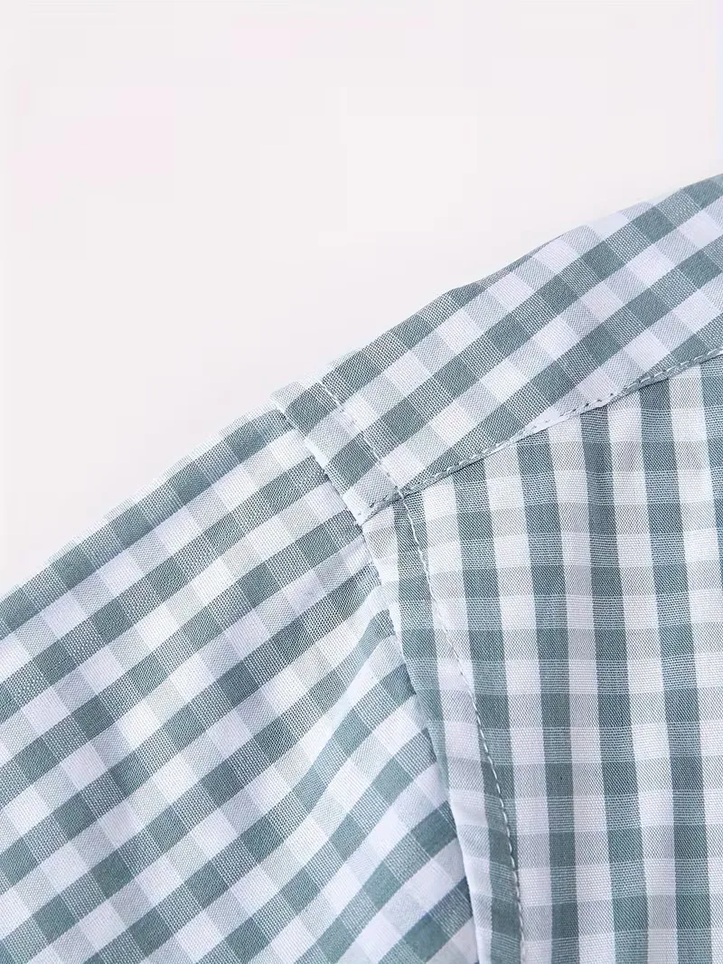 Overhemd met geruit patroon en borstzak - Afbeelding 5