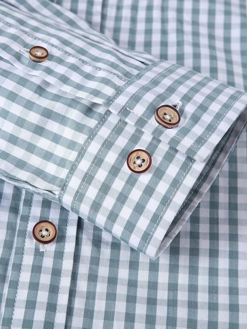 Overhemd met geruit patroon en borstzak - Afbeelding 8
