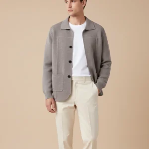 Overhemd van 100% cashmere met knoopsluiting