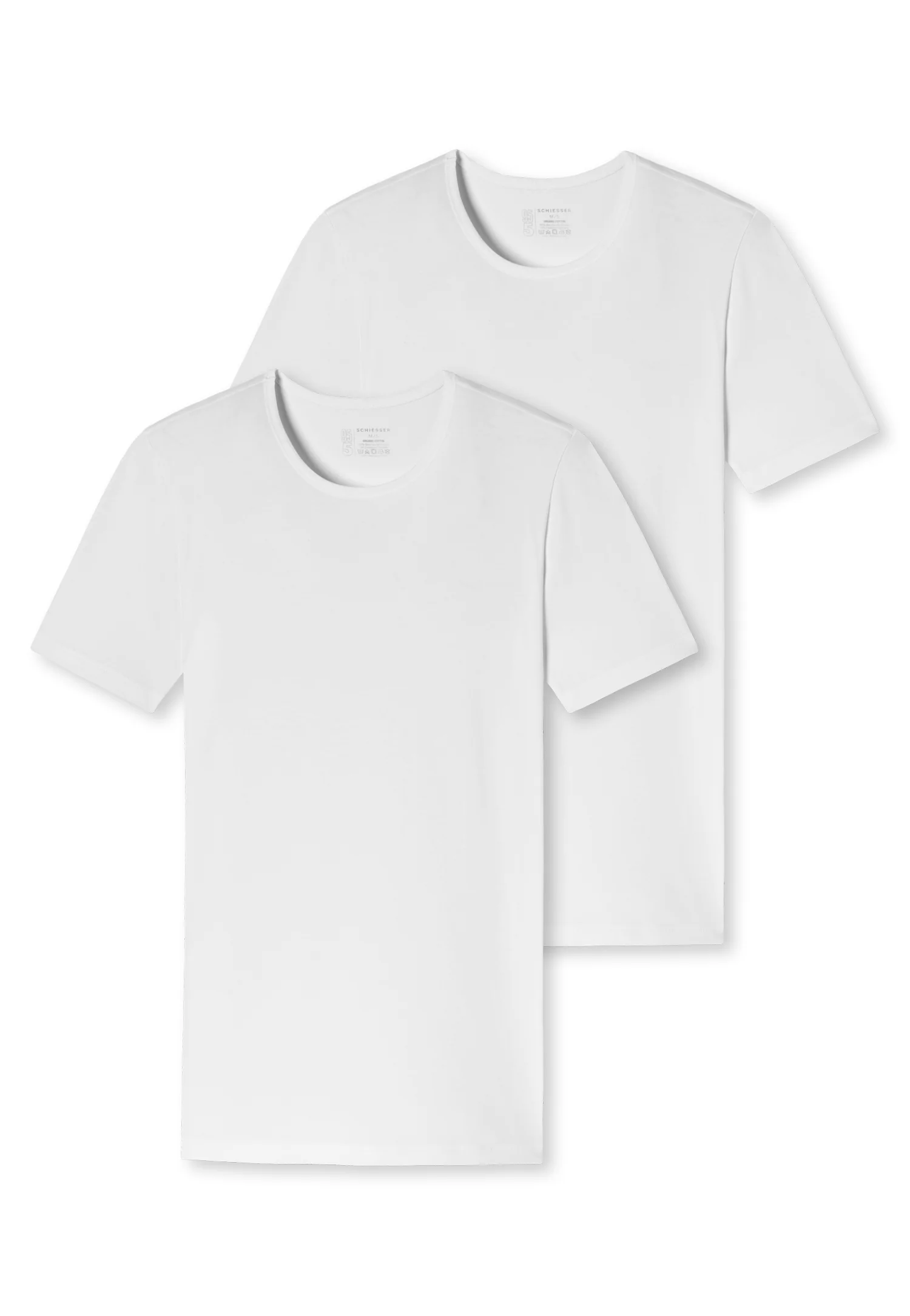 174997 Schiesser 95/5 2-pack heren t-shirts met ronde hals - Afbeelding 7