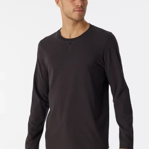 180284-203 Schiesser Mix & Relax shirt lange mouw antraciet