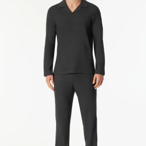 Schiesser  - Pyjama Lang - Donkergrijs - 182031-213