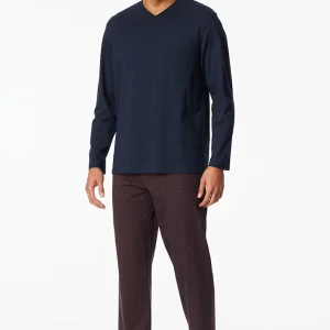 Schiesser  - Pyjama Lang - kastanjebruin - 181154-531