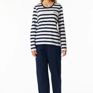 Schiesser - Pyjama Lang - Donkerblauw - 183325-801