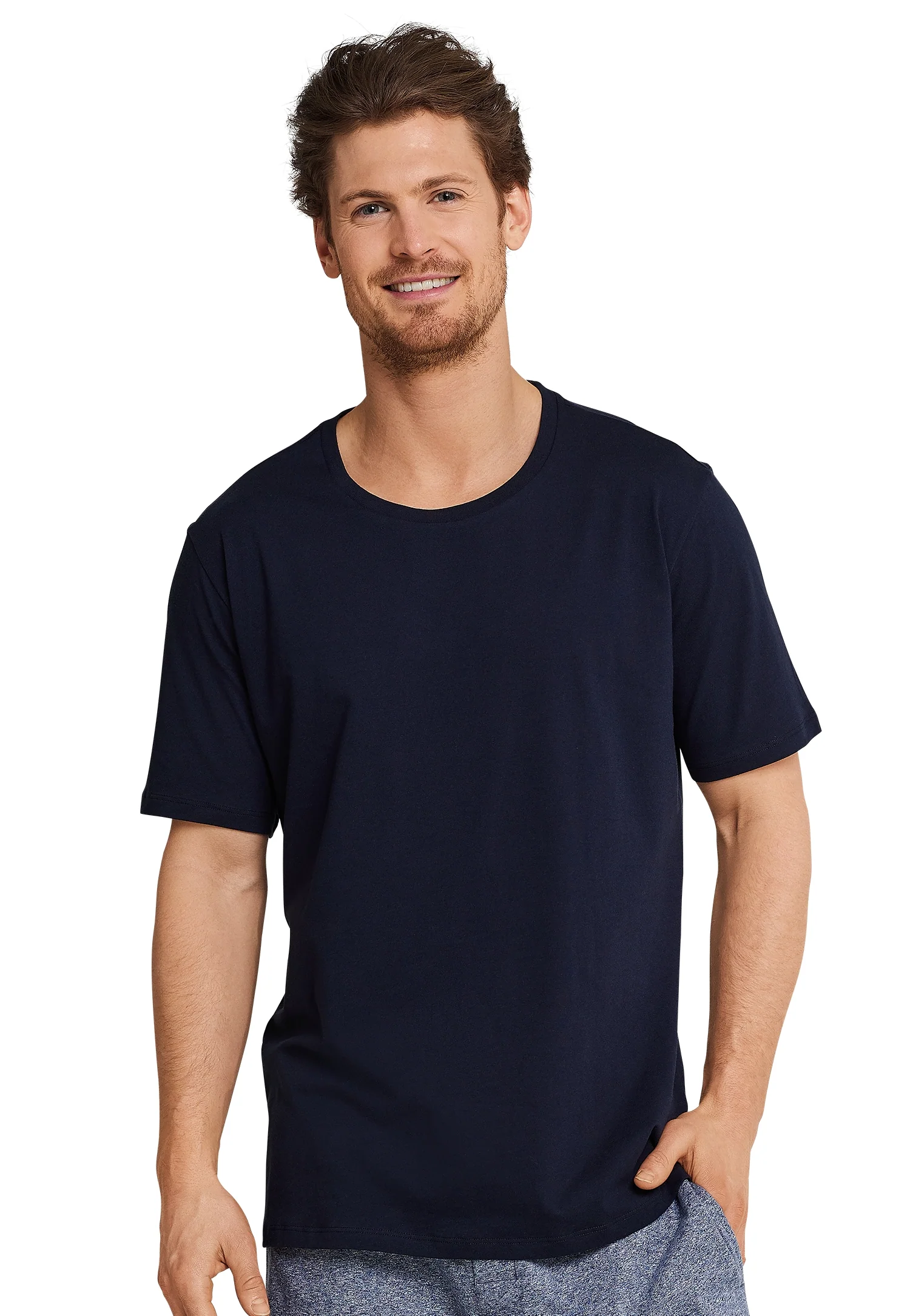 163832-803 Schiesser heren T-Shirt donkerblauw - Afbeelding 2