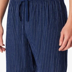 Schiesser Mix+ Relax Bermuda geweven seersucker navy gestreept