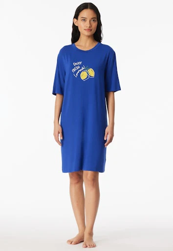 Schiesser Casual Fashion Dames Nachthemd – Korte Mouw Lemon Royal - 183571-819 - Afbeelding 2