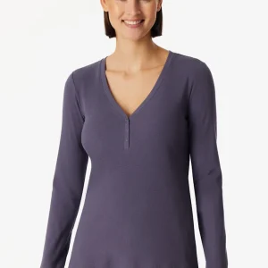 Schiesser  - Shirt 1/1 - donkerblauw  - 183078-824