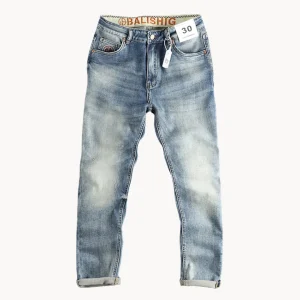 Hugo | Slim fit jeans met lichtblauwe gewassen denim
