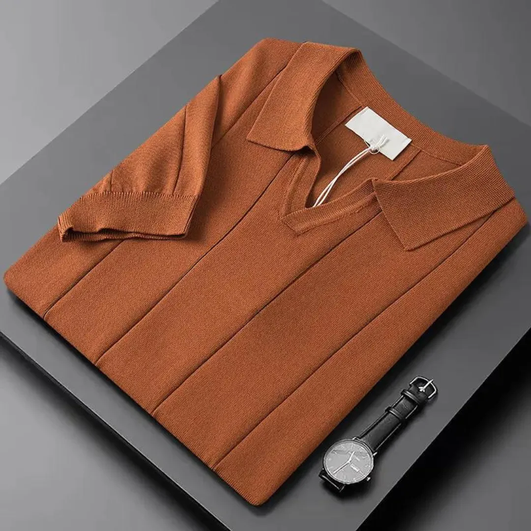 Hugo | Slim fit polo met korte mouwen en verticale ribbels - Afbeelding 9