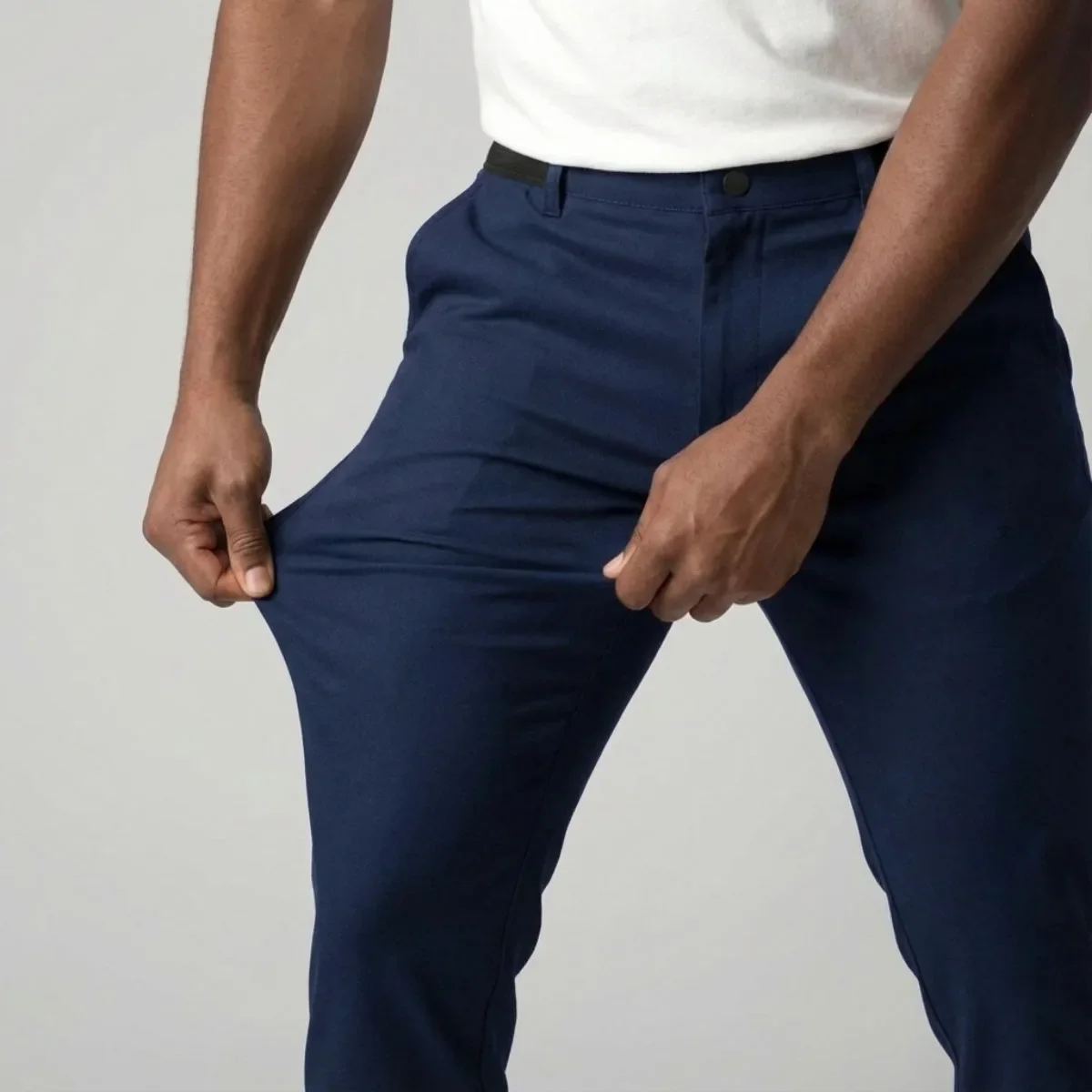 Slim fit stretch chino met elastische tailleband - Afbeelding 3